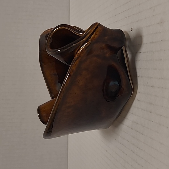 Signed Hilborn Canadian Studio Pottery Brown Pinch Bowl - Picture 5 of 16